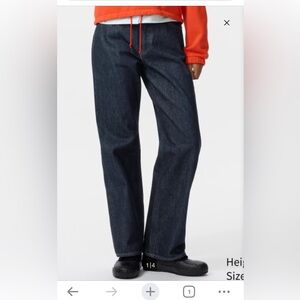 JW ANDERSON uniqlo navy straight jeans